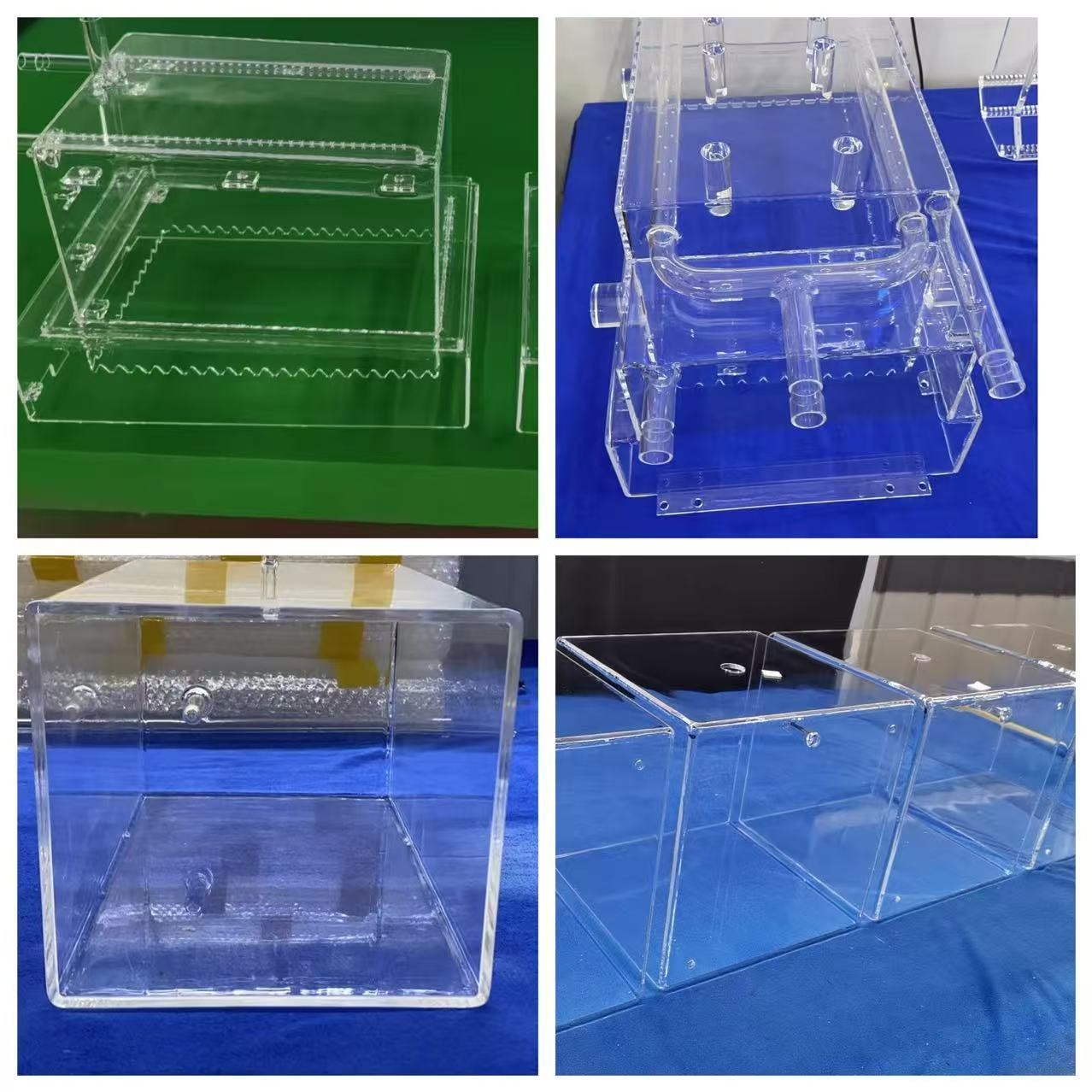 최신 회사 사례 Custom JGS2 Quartz Square Tank-Amy