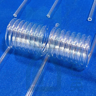 품질  Professional Custom High Temperature Resistant Transparent Quartz Spiral Tube 공장