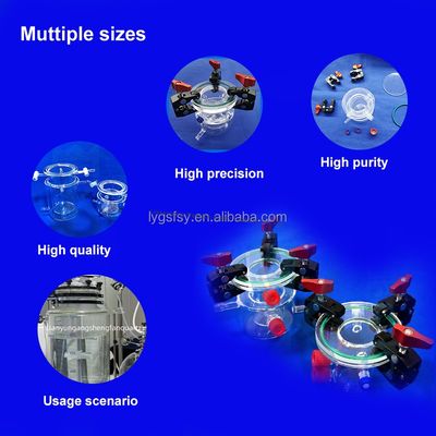 품질  Customized Corrosion Resistant Highly Transparent Double Layer Quartz Reactor for Science Lab Glassware 공장