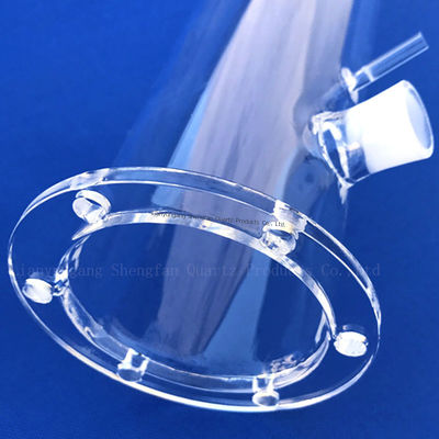 품질  Customized High temperature resistant 1200 high purity 99.99% Quartz flange Tube 공장