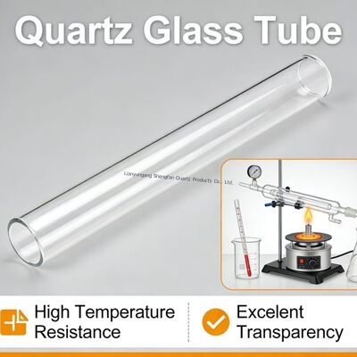 품질  Custom High Temperature Resistant 1100℃ High Purity SiO₂>99.99% Quartz Glass Tube for Semiconductor Applications 공장