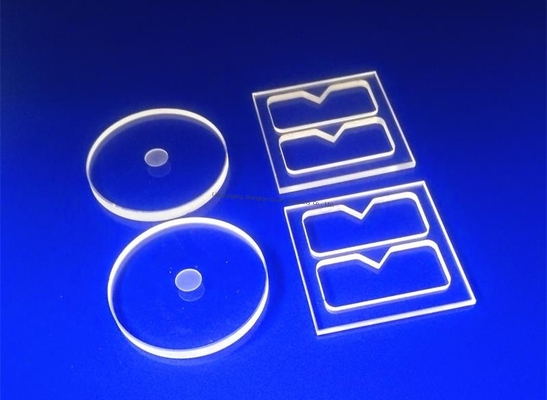 품질  Polished Surface Fused Silica Glass , Silica Glass Plate Transparant glass milling visible light transmittance 공장