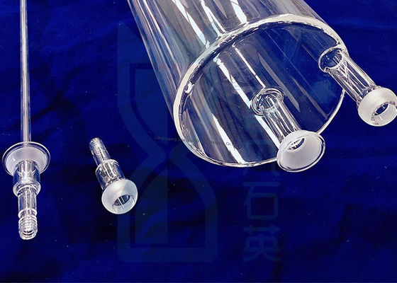 품질  Furnace Quartz Tubing With Large Quartz Flanges And Quartz Joints 공장