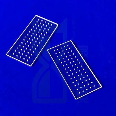 고 순수 고 온도 UV 창 perforated 융합 쿼츠 유리 판