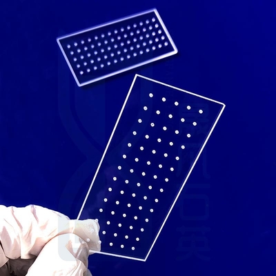 고 순수 고 온도 UV 창 perforated 융합 쿼츠 유리 판