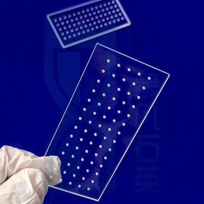 고 순수 고 온도 UV 창 perforated 융합 쿼츠 유리 판