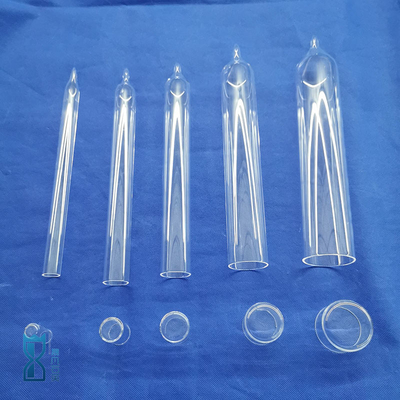 높은 온도 부패 저항 공장 사용자 지정 실험실 산업 쿼츠 둥근 바닥 평면 시험관