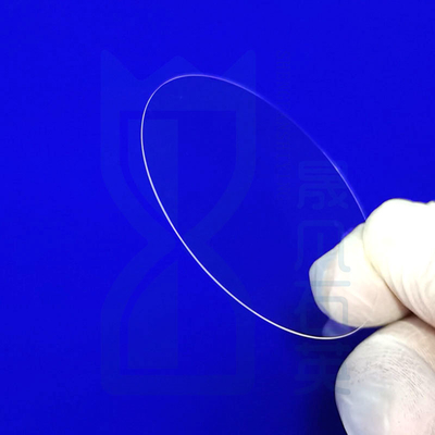 높은 빛 전송 창 껍질 쿼츠 유리 장 2 "4" 6 " 쿼츠 웨이퍼 웨이퍼 0.3mm 두께