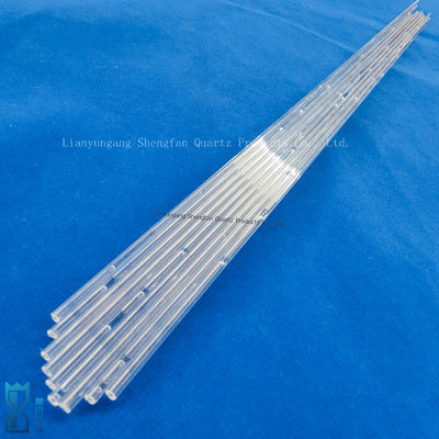 공장에서 만든 고온 내성 쿼츠 유리 튜브 99.99% SiO2 순수 및 1100 °C 작업 온도