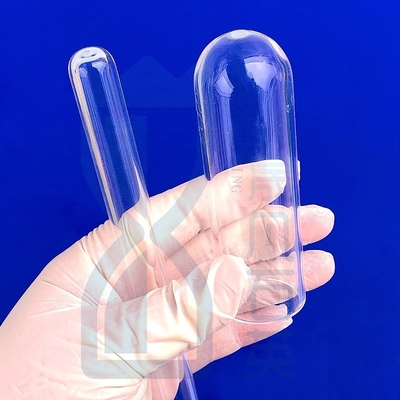 사용자 정의 명확 둥근 바닥 끝 쿼츠 시험관 실험실용