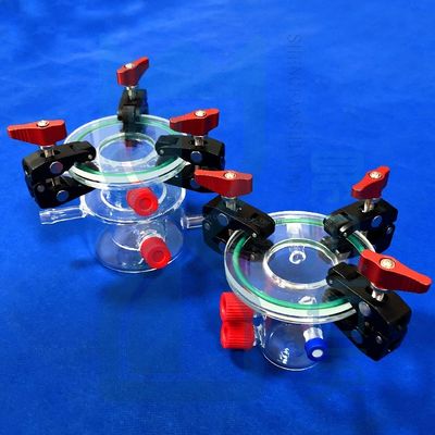 맞춤형 내식성 고투명 이중층 석영 반응기 (과학 실험실 유리 제품용)