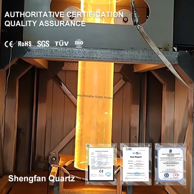 고온 내성 1200°C 고순도 쿼츠 유리 튜브 튜브 오븐
