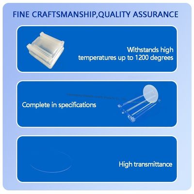 높은 투명성 99.99% 순수성 1100°C 작업 온도 쿼츠 유리판