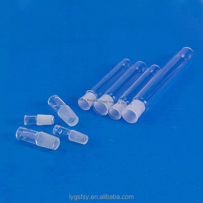 Factory-made high-temperature-resistant transparent round-bottom quartz test tubes with stoppers