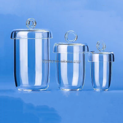 High-purity 99.99% corrosion-resistant quartz crucible with lid