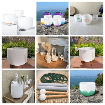 Crystal Singing Bowl Quartz Crystal Singing Bowl with Durable Bag and Mallet