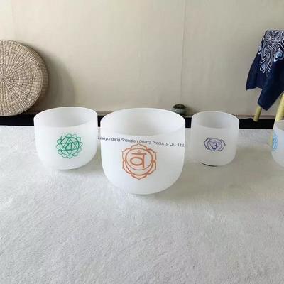 High Transmittance Crystal Singing Bowl Set for Chakra Healing with Digital Musical Scale