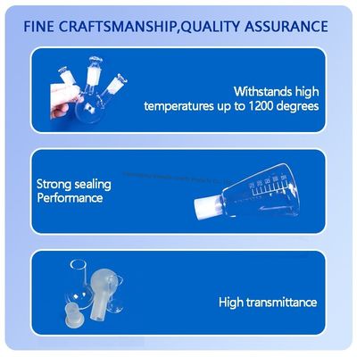 중국, 실험실용 3구 쿼츠 유리 플라스크 고품질 공급