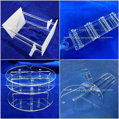 High-temperature resistant transparent quartz glass tube quartz boat