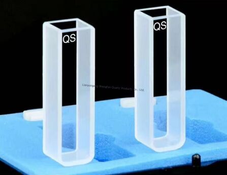 고온 및 부식 방지 석영 유리 비색계 큐벳, 3.5ml 용량