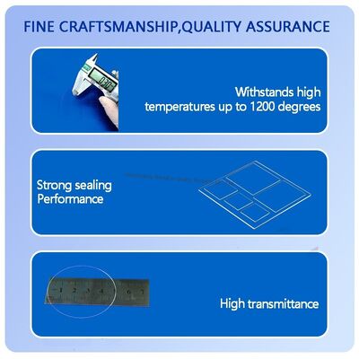 맞춤형 사이즈 고온 저항 부식 방지 석영 유리판 용융 실리카 광학 유리판