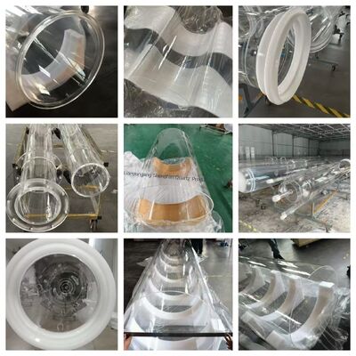 High Temperature Resistant 99.99% SiO2 Purity Quartz Glass Tube For Quartz tube furnace