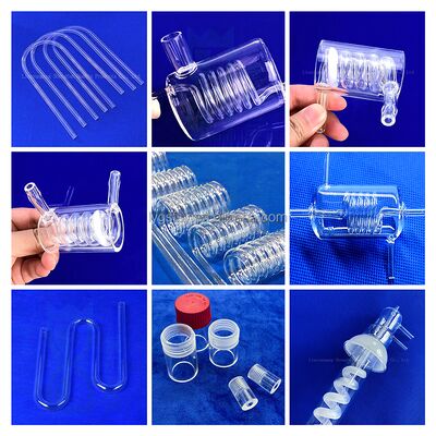 고순도 99.99% 내식성 석영 플랜지 튜브 모래 석영 튜브