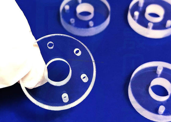 고 정밀성 JGS1 JGS2 JGS3 쿼츠 유리판 유리 쿼츠 시트 CNC 프로세스 크기에 맞게 잘라 융합 된 실리카 쿼츠 유리 디스크