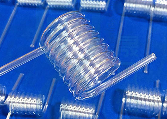 300mm OD 고온 저항 UVC 광용 투명 석영 유리관