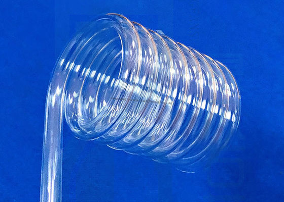 300mm OD 고온 저항 UVC 광용 투명 석영 유리관