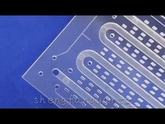 융합 석영 유리판 투명 화염 연마 맞춤형 레이저 보링