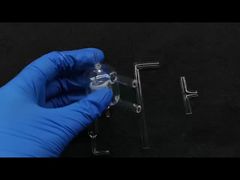 융합 실리콘 과학 실험실 유리 제품 석영 그래함 냉각기 99.9% SiO2 함량 부식 방지