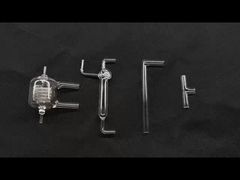 융합 실리콘 과학 실험실 유리 제품 석영 그래함 냉각기 99.9% SiO2 함량 부식 방지