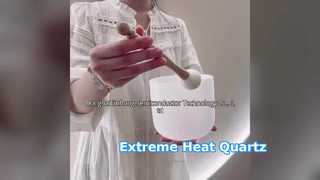 투명 99.99% 석영 크리스털 노래 그릇 소리 치유 도구